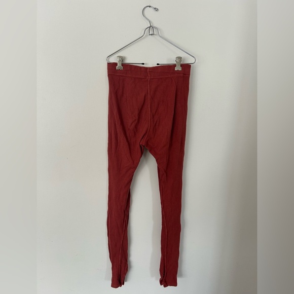 Free People Small Waffle Straight Leg Legging Burnt Orange - Picture 6 of 7